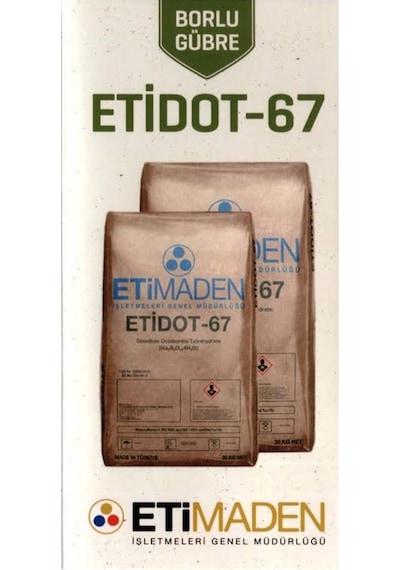Etidot 67 Borlu Gübre 20KG Toz Ambalajında Zirai Bor