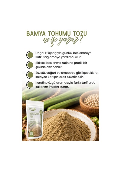 250 Gr Toz Bamya Tohumu Taze Çekilmektedir