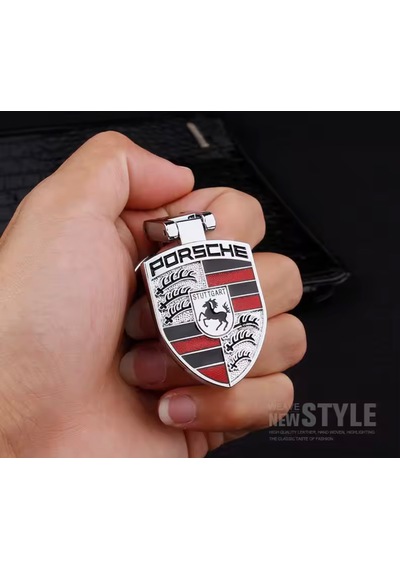 Silver Metal Premium Anahtarlık Pors Che Uyumlu Anahtarlık