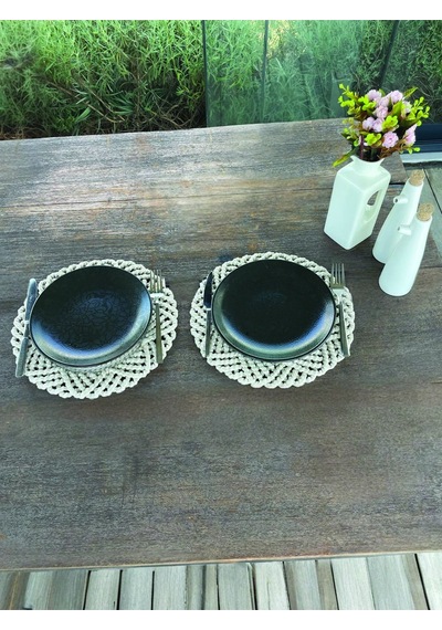 2'li Set Beyaz Amerikan Servis-leke Tutmaz 33 X 33 Cm Beyaz