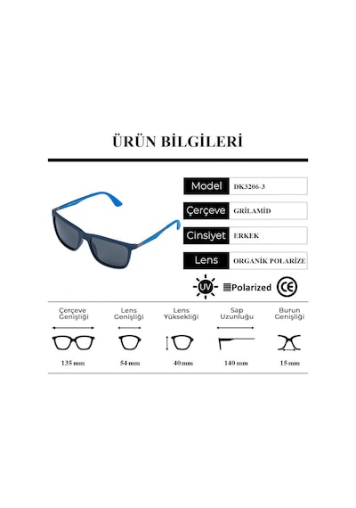 Daniel Klein DK3206-3 Spor Model Polarize Erkek Güneş Gözlüğü