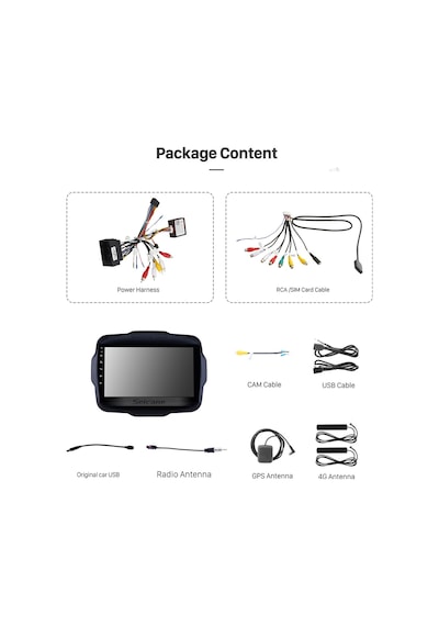 Jeep Renegade 2016-2018 Multimedya Navigasyon Usb Kamera Carplayer 4 Ram