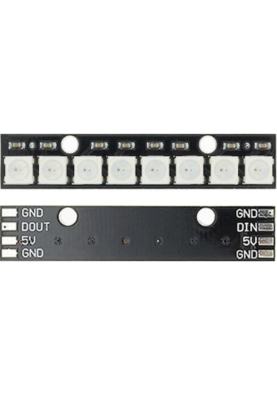 8 Bit Neopixel Ws2812b 5050 Rgb Led Modül 8 Li 5050 Adreslenebilir Rgb Stick Lamba Strip Full Color