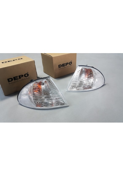 2 X Bmw 3 Serisi E46 98-01 Sedan Ön Sinyal Beyaz Sağ Sol Takım