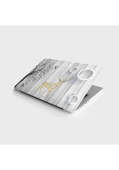 Laptop Sticker Notebook Kaplama Etiketi Renkli Geyik