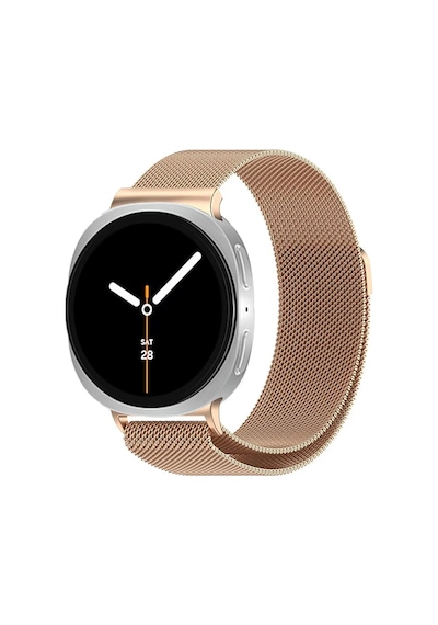 Samsung Galaxy Watch 8 40mm 44mm Uyumlu Manyetik Milanese Loop Metal Kordon