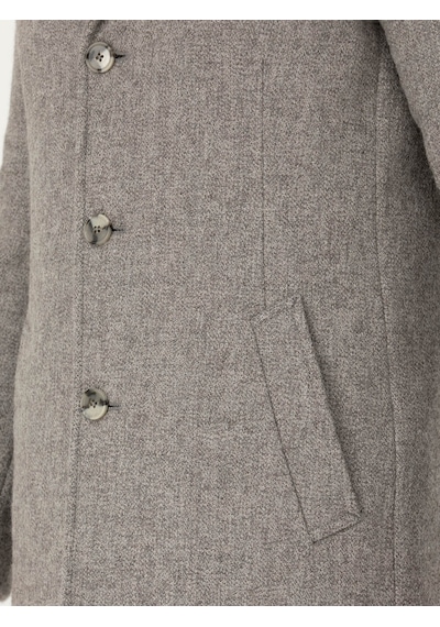Cacharel Gri Slim Fit Palto