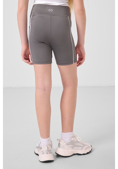 Tommylife Koyu Gri Esnek Standart Fit Basic Performans Kız Çocuk Tayt - 75189 Koyu Gri