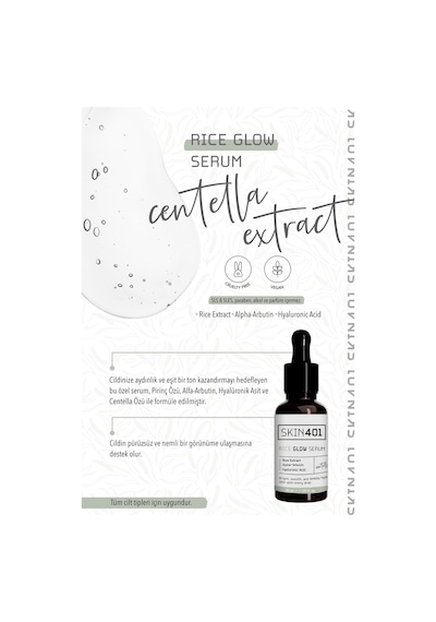Skin401 Pirinç Özlü Aydınlatıcı Ve Parlaklık Etkili Serum 30ml