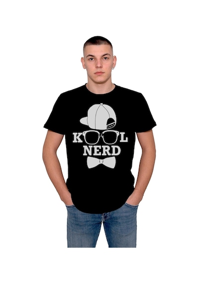Kool Nerd Havalı İnek Gözlük Papyon Kep Tişört Unisex T-shirt 001