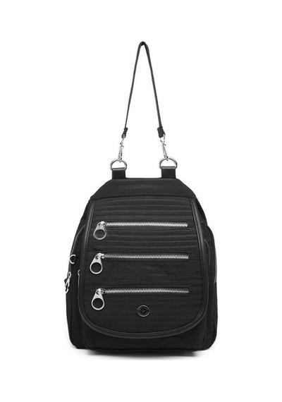 Smart Bags Krinkıl Siyah Kumaş Kadın Sırt Çantası SMB1169