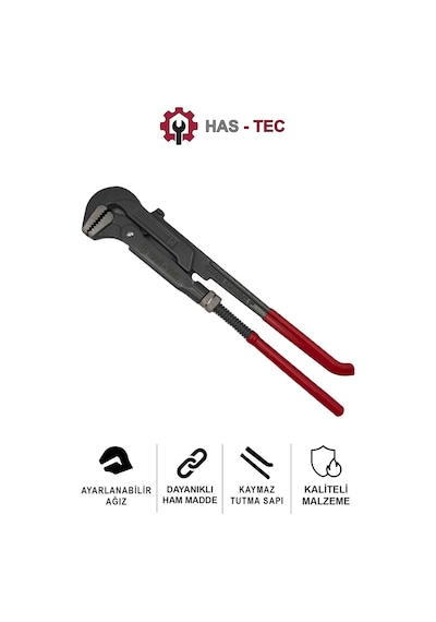 Maşalı Boru Anahtarı 1 İnç Dayanıklı Çelik Gövde, Ergonomik Kavrama
