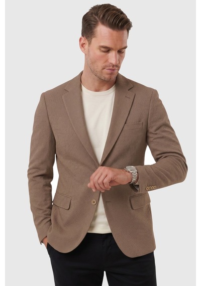 Deepsea Erkek Kahve Dokulu Desenli İtalyan Kesim Blazer Ceket Slim Fit Çift Düğme Ceket 2600817 Kahverengi Deepsea Erkek Kahve Dokulu Desenli İtalyan Kesim Blazer Ceket Slim Fit Çift Düğme Ceket 2600817 Kahverengi