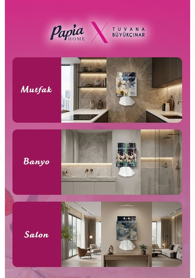 Papia Home Asmalı Havlu 12 Paket 3000 Yaprak