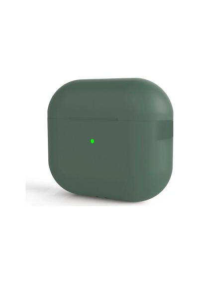 Apple Uyumlu AirPods Pro 2 Kılıfı Silikon Kılıf Şarj Bölümü Tıpalı Soft Yumuşak Kablosuz Şarj Destek Koyu Yeşil