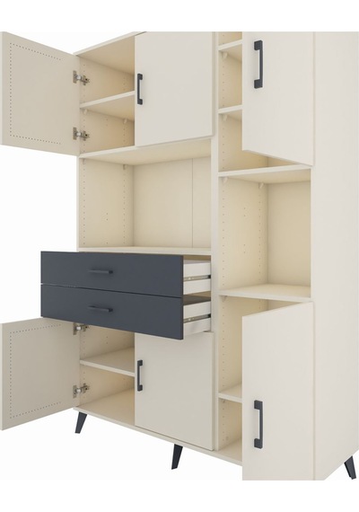 Hyperion Dolap 9 Raflı 2 Çekmeceli 6 Kapaklı 132x44x195 Aytaşı-aytaşı/antrasit Aytası/antrasıt Hyperion Dolap 9 Raflı 2 Çekmeceli 6 Kapaklı 132x44x195 Aytaşı-aytaşı/antrasit Aytası/antrasıt