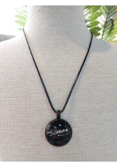 Unisex Siyah İpli Kemal Atatürk Imzalı Kolye Siyah - 64220914 Siyah