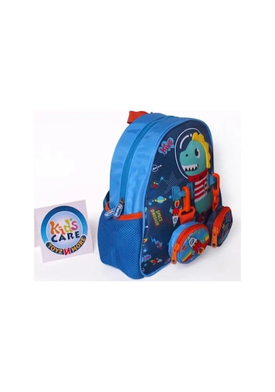 Vest Anaokulu Çantası Mavi Dinozor