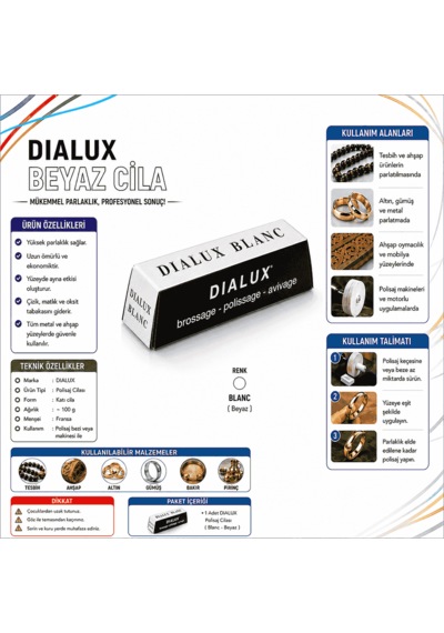 Dialux Polisaj Cila - Beyaz Dialux Cila