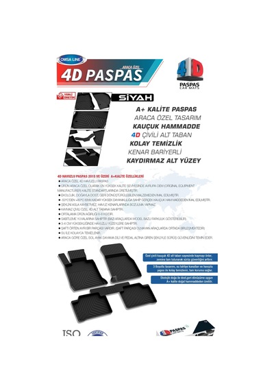 Opel Astra J 4d Havuzlu Paspas Omsa