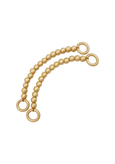 Angel Çanta Aksesuar 20 Mm Ahşap Boncuklu 37 Cm Gold Renk Çanta Sapı