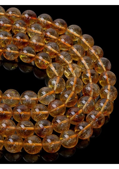 10 MM Sitrin Taşı Dizi Aaaa Siyah