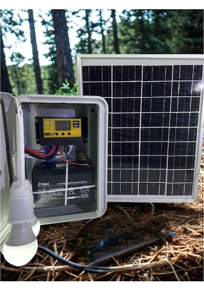 Çobanlar İçin Seyyar Güneş Enerjili Lamba Seti Ve Cep Telefonu Şarj Seti