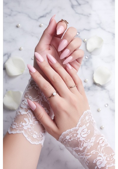 24 Adet Soft Pembe Badem Takma Tırnak 814 Yavru Ağzı
