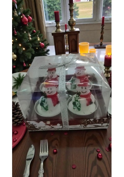 Yılbaşına Özel Yılbaşı Süsü 4lü Yılbaşı Mum Boyutları 5cm