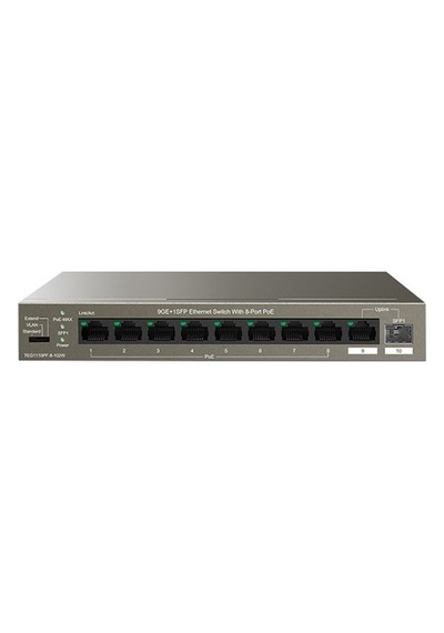 Tenda 8port Poe 102w 1-sfp Gigabit Yönetilemez Switch Teg1110pf-8-102w