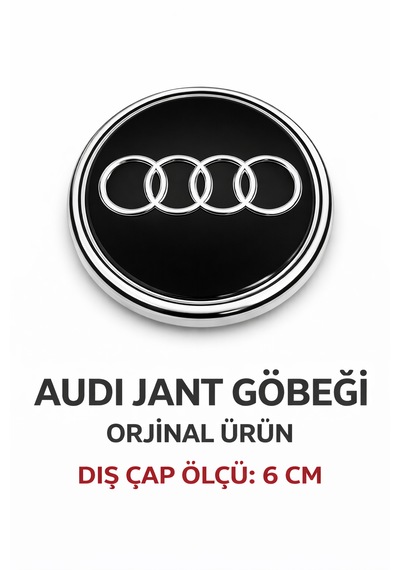 Audi Jant Göbeği Kapağı  Dış Çap 6 Cm. 4 Adet Takım ıdır