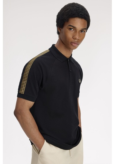 Fred Perry M2304 Cross Tape Erkek Polo Tişört Siyah