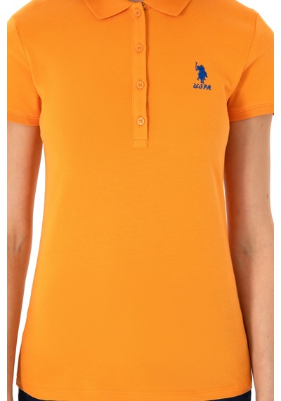U.S. Polo Assn. Kadın Turuncu Basic Polo Yaka Tişört 50300896-VR051