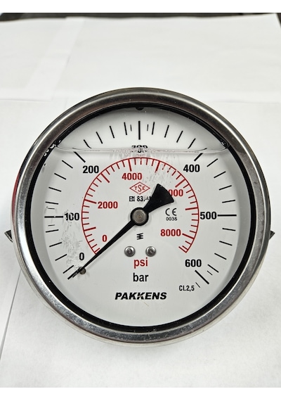 Çap 100 Pano Tip 600 Bar Gliserinli Manometre - Pakkens