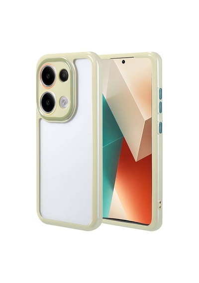 Noktaks - Redmi Note 13 4g Uyumlu Kılıf Kamera Korumalı Renkli Kenar Ve Çerçeve Tasarımlı Vitamin Kapak - Mürdüm - T32447