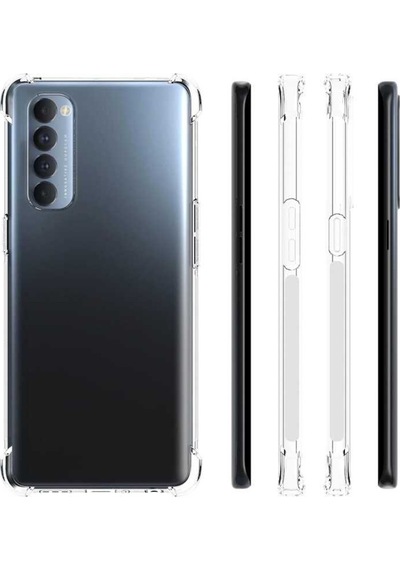 Oppo Reno 4 Pro 4G Kılıf Zore Nitro Anti Shock Silikon Kılıf Renksiz