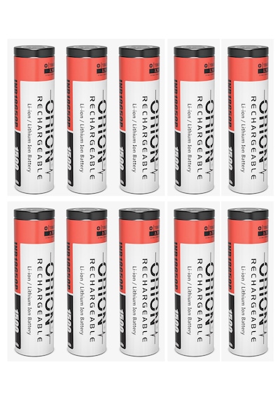 Orion 18650p 3.7v 1500mah Li-ıon Şarj Edilebilir Pil 15c 10 Adet