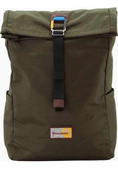 Discovery Icon Roll Top Sürdürülebilir Unisex Sırt Çantası Yeşil 2