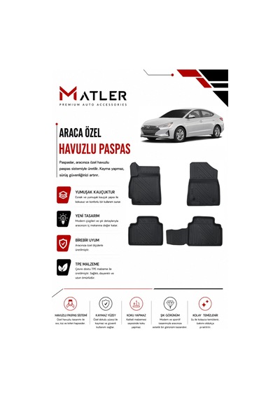 Hyundai Elantra 2017 Model 4d Ekstra Havuzlu Paspas