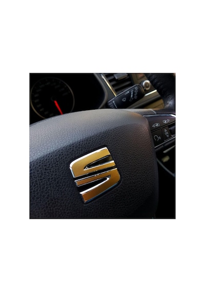 Seat Leon İle Uyumlu Mk3 Amblem Kaplama Sticker Set 2013 2016 Makyajsız, Fırçalanmış Sarı