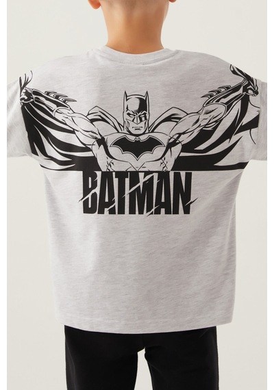 Batman With Emblem Kar Melanj Erkek Çocuk Bermuda Takım 5274-42902 Kar Melanj
