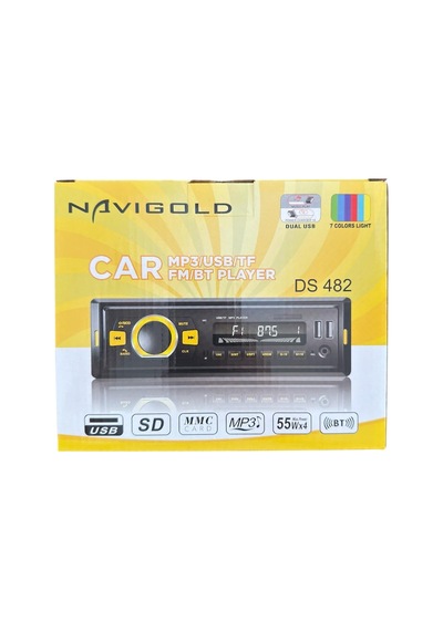 Navigold Ds 482 Bluetooth'lu Usb/sd/mmc/fm Destekli Oto Teyp - 7 Renk Işıklı Mp3 Çalar
