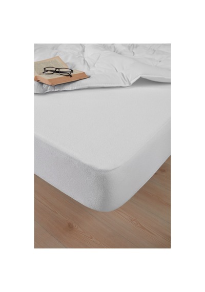 Sıvı Geçirmez / Ultra Sessiz / Fitted Yatak Alezi / %100 Pamuk Beyaz