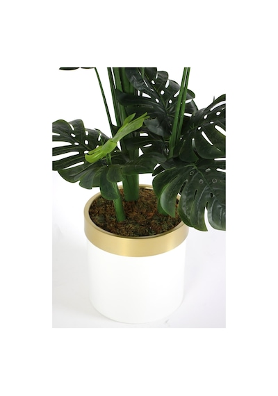Yapay Çiçek Deposu Yapay Deve Tabanı Ağacı Metal Saksıda 180 Cm Monstera Deliciosa