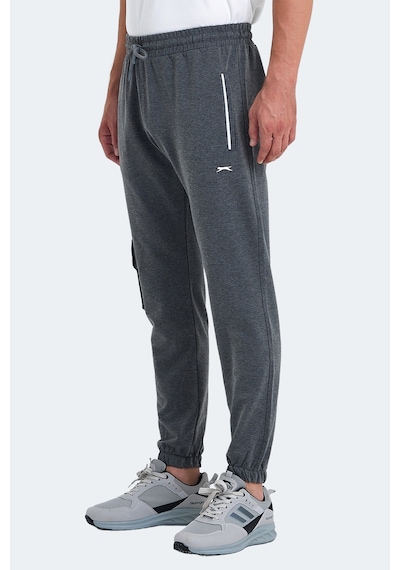 Slazenger Parı In Erkek Cepli Dar Paça Koyu Gri Eşofman Altı Koyu Gri