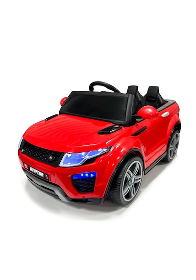 Raptor 12v Akülü Jeep Kırmızı Led Farlı, Sallanma Modlu Çocuk