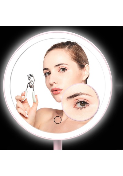 Led Aydınlatmalı Yuvarlak Makyaj Aynası
