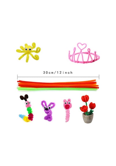 Şönil Renkli 30 Cm 50'Li 1 Paket Artlantis 30 Cm Renkli Tüylü Tel