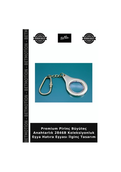 Premium Pirinç Büyüteç Anahtarlık 2846b Koleksiyonluk Eşya Hatıra Eşyası İlginç Tasarım
