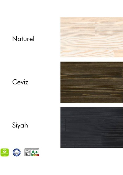 Masif Ağaç Yuvarlak Orta Sehpa Büyük Ve Küçük Set Naturel